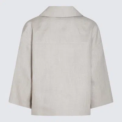 Valentino Garavani Linen Blouse In Beige