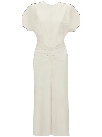 Victoria Beckham Lace Dress Clothing In Nude & Neutrals