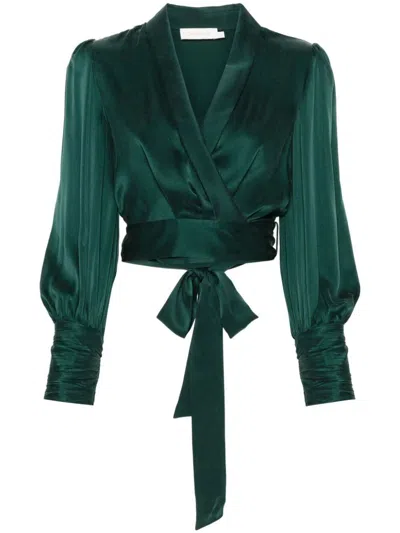 Zimmermann Crop Shirt Clothing In Green