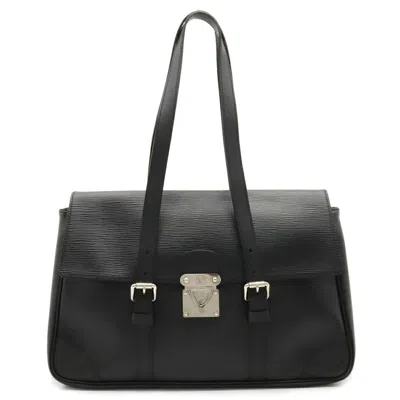Pre-owned Louis Vuitton Segur Leather Shoulder Bag () In Black
