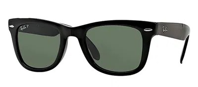 Ray Ban 4105 Foldable Polarized Wayfarer Sunglasses In Multi