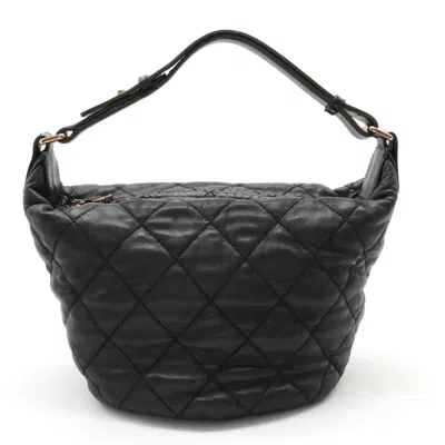 Pre-owned Chanel Wild Stitch Leather Tote Bag () In Black