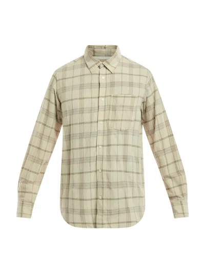 Norse Projects Men's Algot Relaxed Textured Check Shirt White