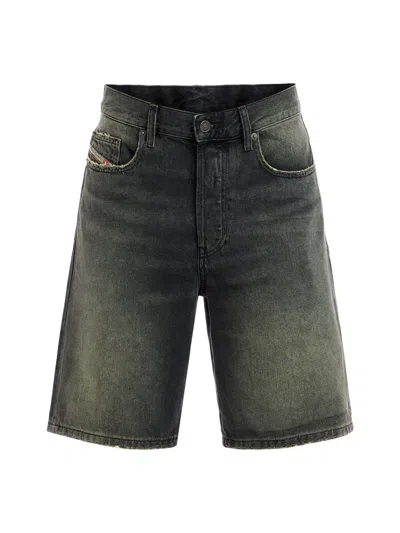 Diesel Men's Regular Denim Shorts In Black