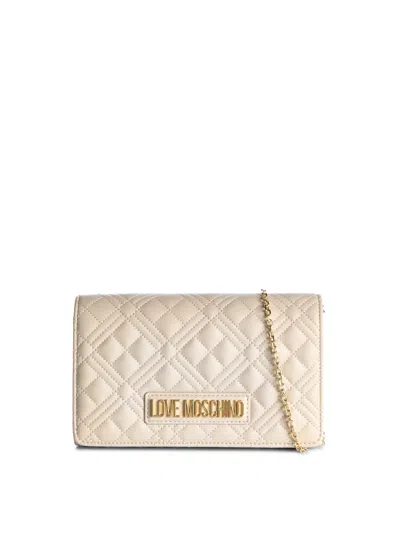 Love Moschino Women's Quilted Smart Daily Crossbody White In Neutral