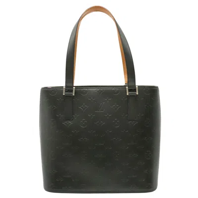 Pre-owned Louis Vuitton Stockton Patent Leather Shoulder Bag () In Black
