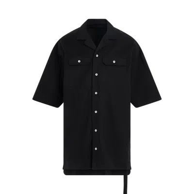 Rick Owens Drkshdw Cotton Poplin Magnum Tommy Shirt In Black