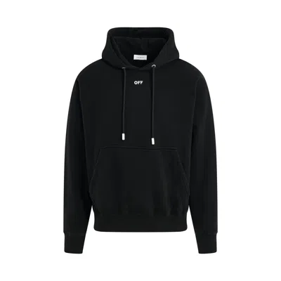 Off-white Arrow Embroidered Skate Hoodie In Black  