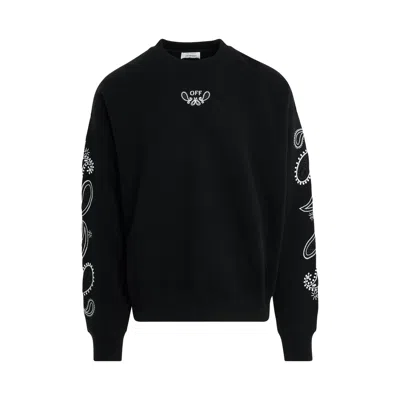 Off-white Men's Bandana Arrow Skate Sweatshirt In Black White