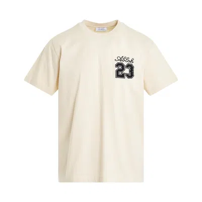 Off-white 23 Embroidered Logo Slim Fit T-shirt In White
