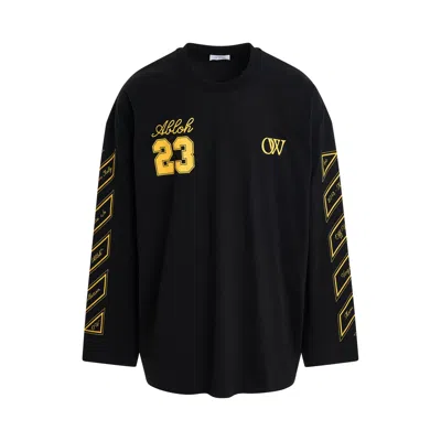 Off-white Ow 23 Wide Cotton T-shirt In Black