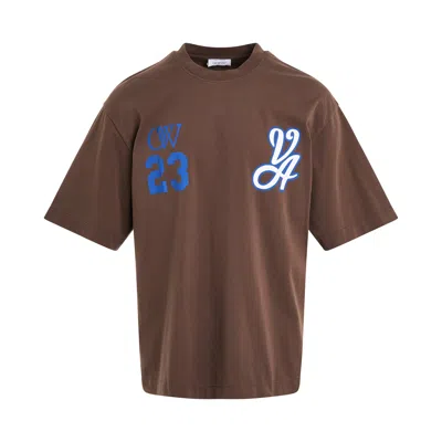Off-white 23 Varsity Skate Cotton T-shirt In Brown