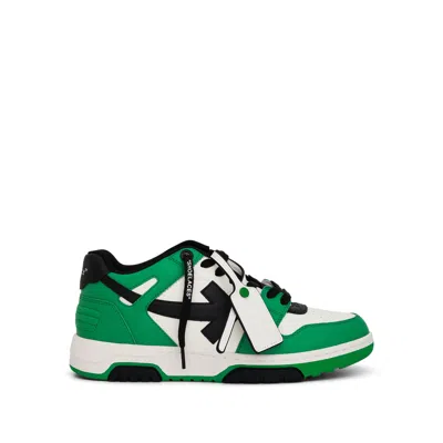 Off-white Out Of Office Calf Leather Sneaker Green/black In Multi
