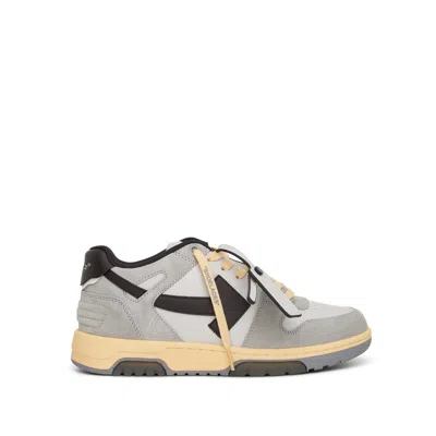 Off-white Out Of Office Calf Leather Suede Sneaker In Grey