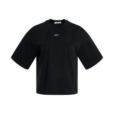 Off-white Embroidered Arrow Basic T-shirt In Black