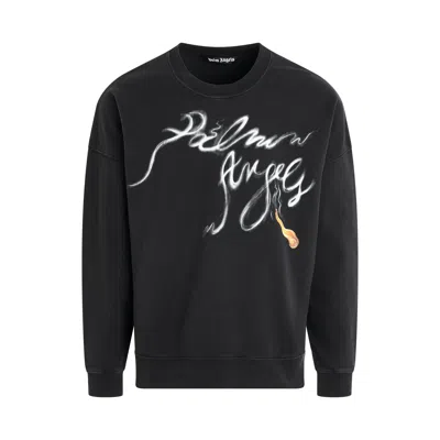 Palm Angels Foggy Pa Sweatshirt In Black