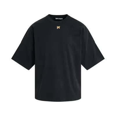 Palm Angels Foggy Pa Logo Oversized T-shirt In Black