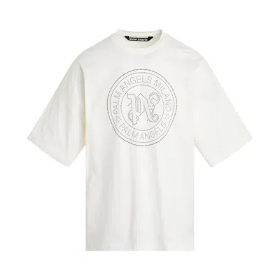 Palm Angels Pa City Logo-print T-shirt In Weiss