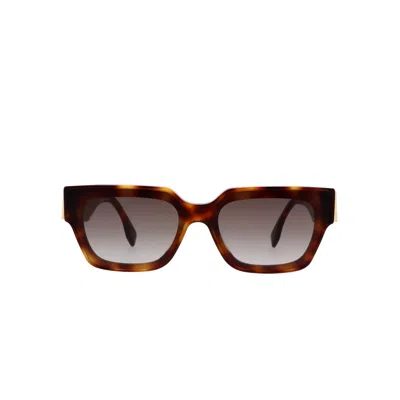 Fendi Fe40099f 6653b Acetate Sunglasses In Burgundy