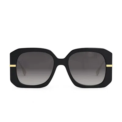 Fendi Fe40065f 5601b Acetate Sunglasses In Burgundy
