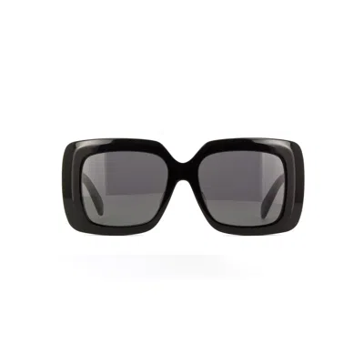 Celine Cl40263f 5401a Acetate Sunglasses In Black