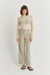 Crescent Adeera Textured Trousers In Oatmeal