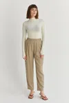 Crescent Claire Knit Top In Taupe