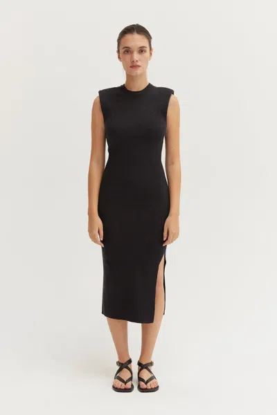 Crescent Irina Knit Dress In Black