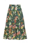 Cara Cara Tisbury Skirt In Olive Kingston Floral