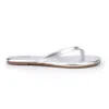 Yosi Samra Rivington Flip Flop In Silver Metallic