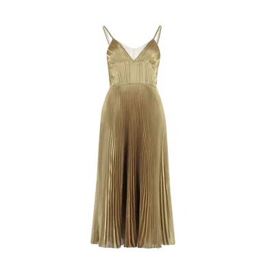 Prada Midi Dress In Gold