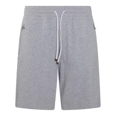 Brunello Cucinelli Drawstring Bermuda Shorts In Grey