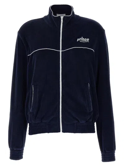 Sporty And Rich Zip Sweatshirt. In Blue