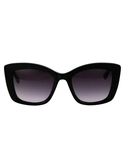 Karl Lagerfeld Butterfly Frame Sunglasses In Black