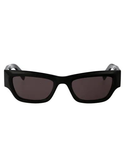 Karl Lagerfeld Kl Monogram Rectangular Frame Sunglasses In Black
