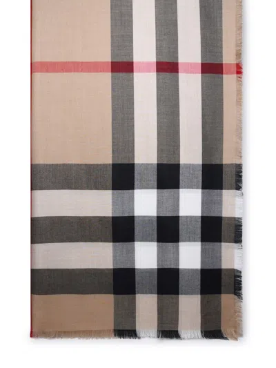 Burberry Beige Cashmere Blend Scarf