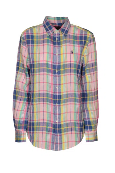 Polo Ralph Lauren Shirts In Pink/blue Multi