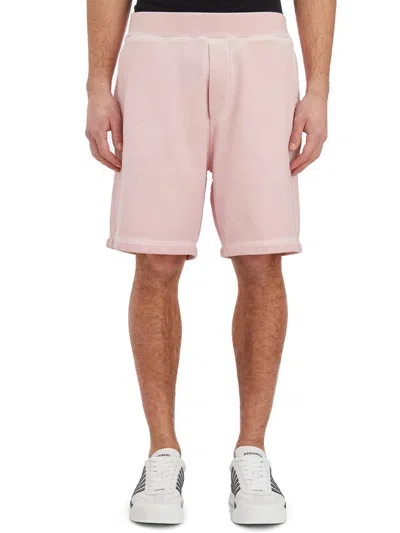 Dsquared2 Logo Printed Bermuda Shorts In Pink