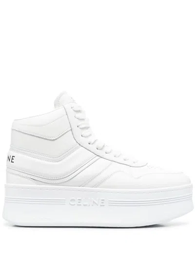 Celine High-top-sneakers Mit Plateau In Weiss