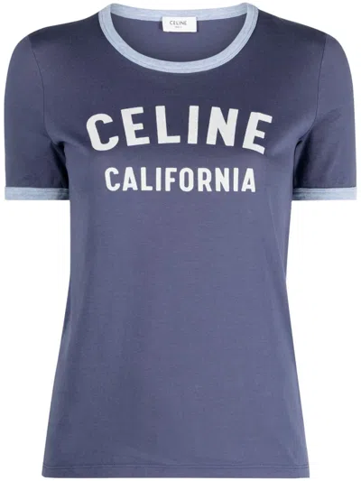 Celine California 70s T-shirt In Blau