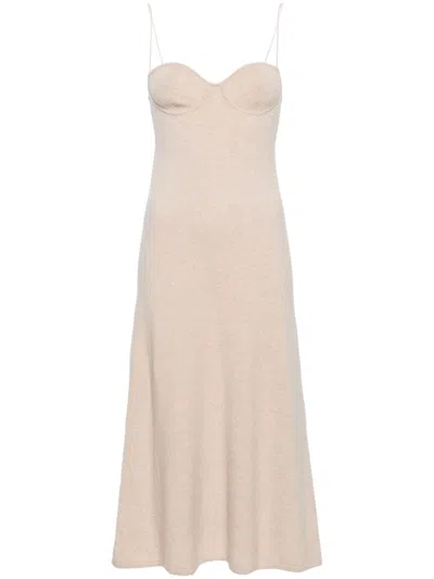 Lisa Yang Cashmere Ally Midi Dress In Nude