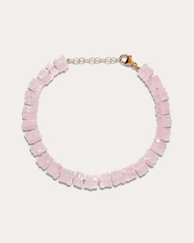Jia Jia Women's Rose Quartz Faceted Beaded Bracelet In Pink