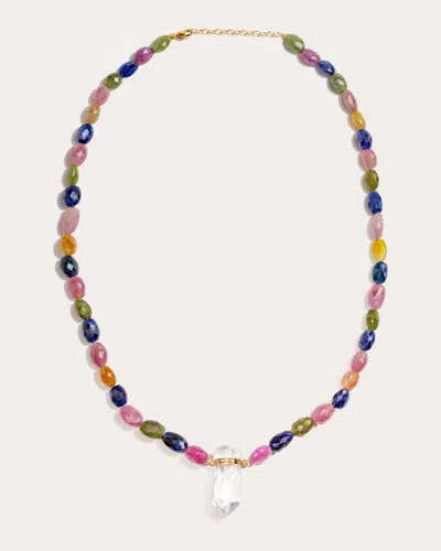Jia Jia Women's Large Sapphire & Crystal Quartz Candy Beaded Pendant Necklace In Rainbow
