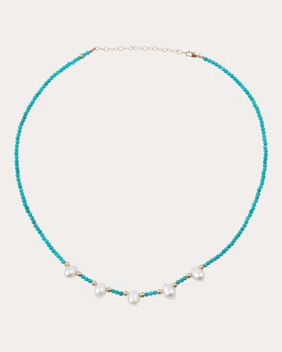 Jia Jia Women's Turquoise & Freshwater Pearl Beaded Necklace In Blue