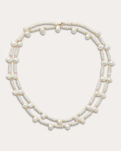 Jia Jia Women's Freshwater Pearl Beaded Double-strand Necklace In White