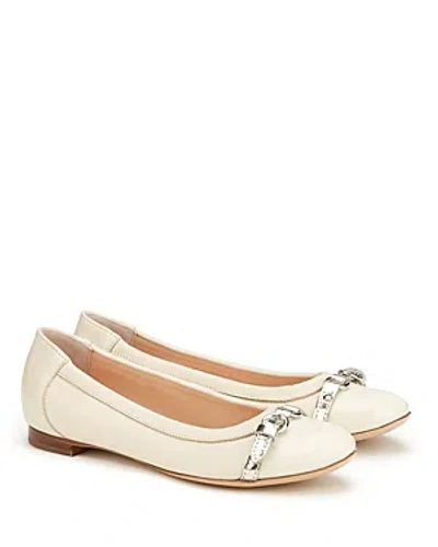 Agl Attilio Giusti Leombruni Monika Cap Toe Ballet Flat In Chalk