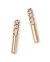 Zoë Chicco 14k Yellow Gold Diamond Wire Stud Earrings