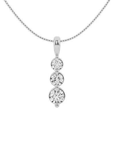 Lab Grown Diamonds 14k 2.00 Ct. Tw. Lab Grown Diamond Pendant Necklace In Metallic