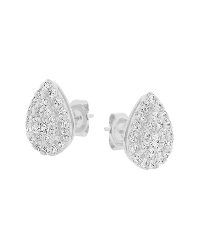 Lab Grown Diamonds 14k 2.00 Ct. Tw. Lab Grown Diamond Cluster Studs In Metallic