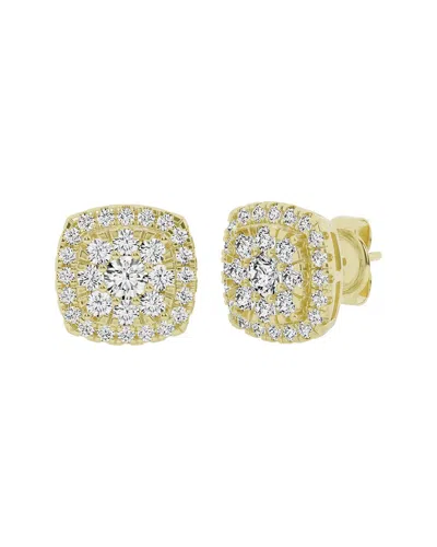 Lab Grown Diamonds 14k 2.00 Ct. Tw. Lab Grown Diamond Cluster Earrings In Gold